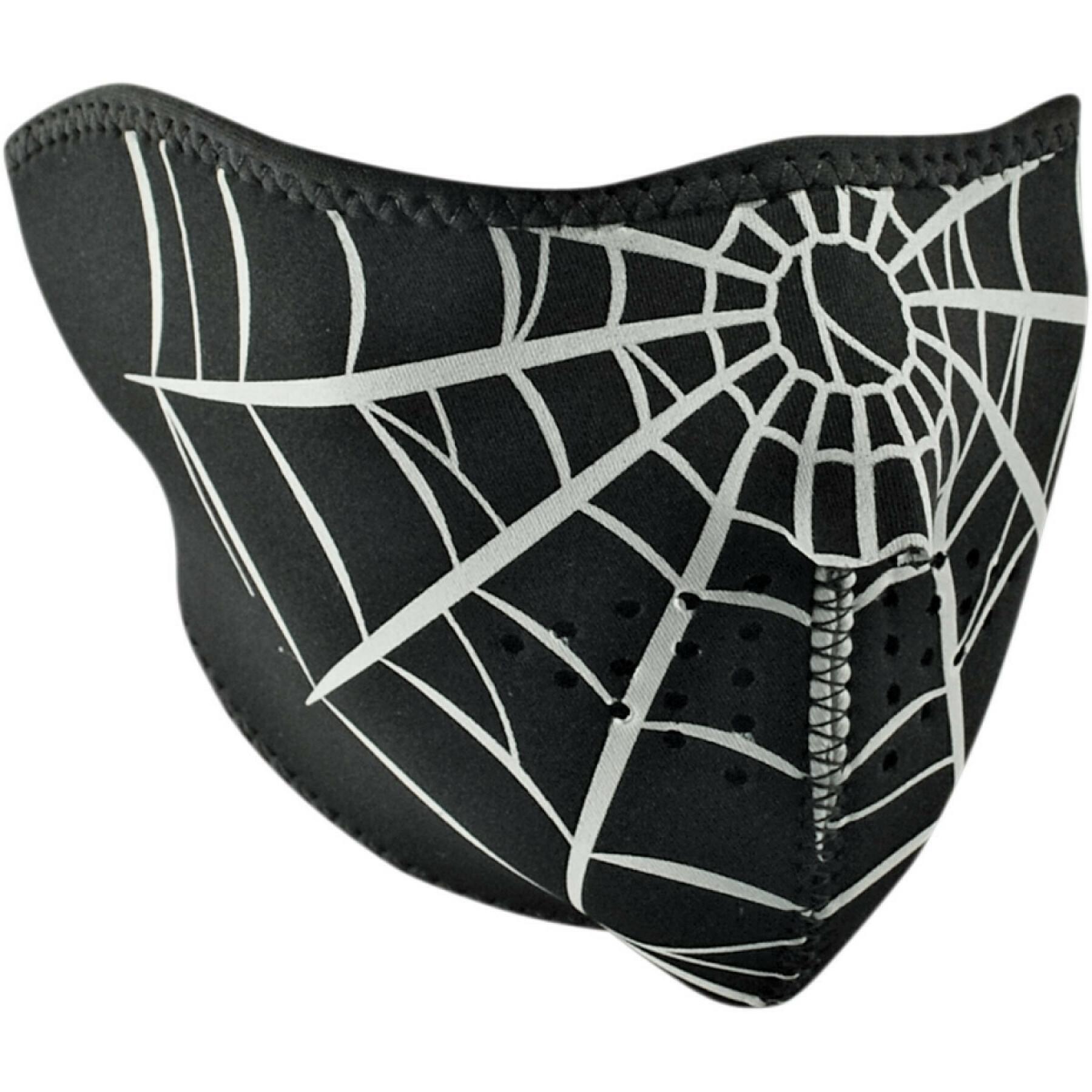 Pasamontañas para motos Zan Headgear half face spider web