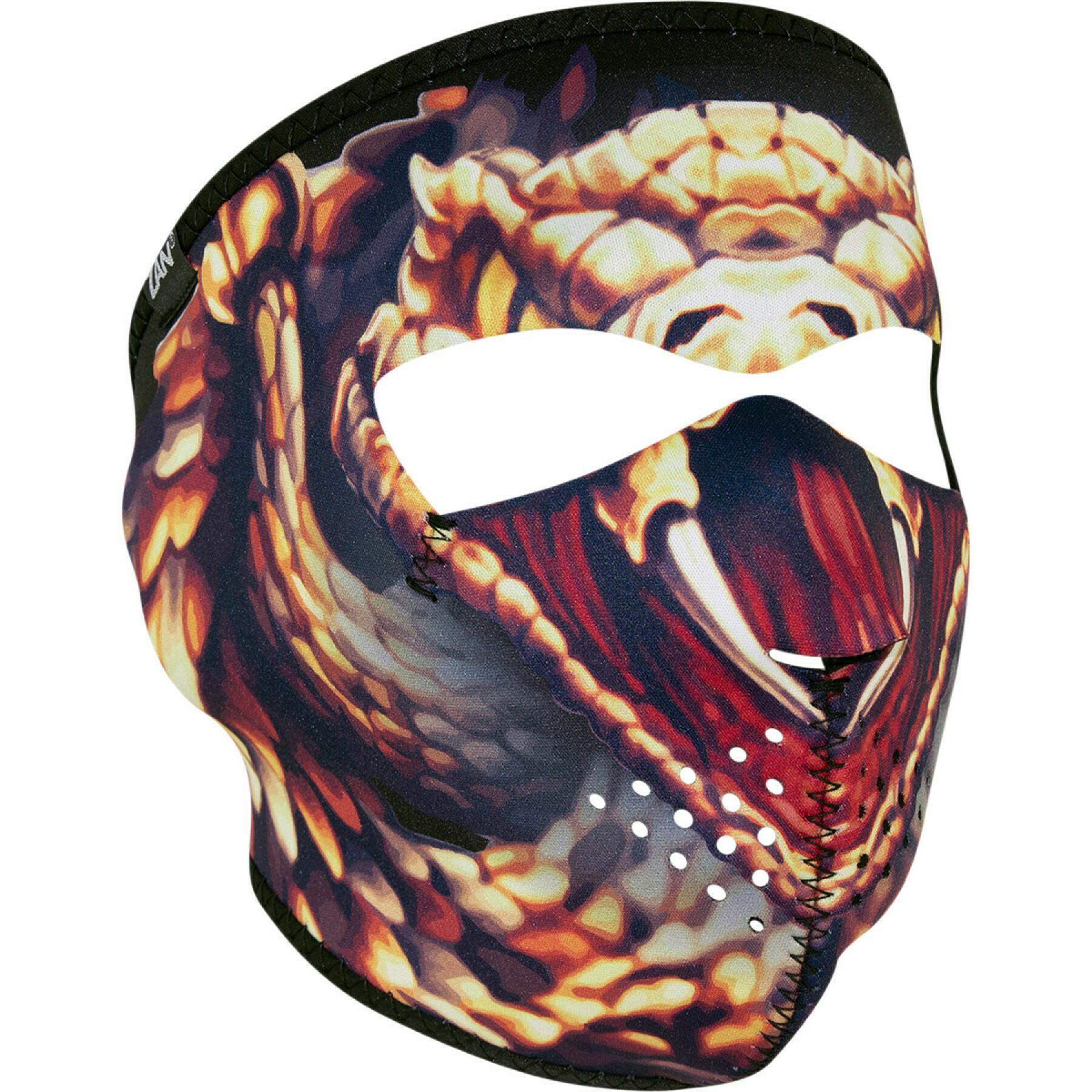 Pasamontañas facial para motos Zan Headgear snake