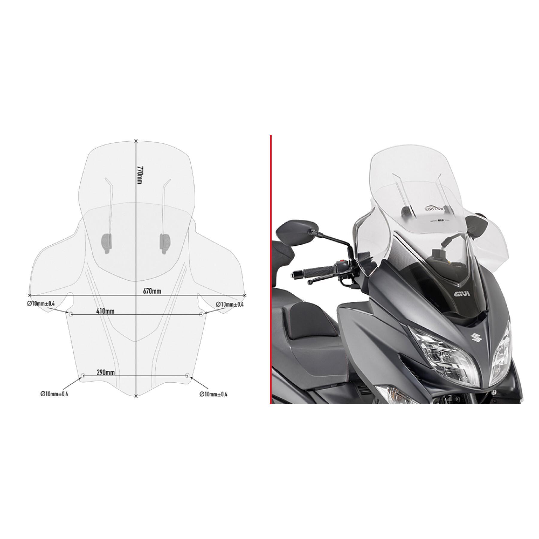 Parabrisas para scooters Givi AIRFLOW Suzuki Burgman 400 (2017 à 2020)