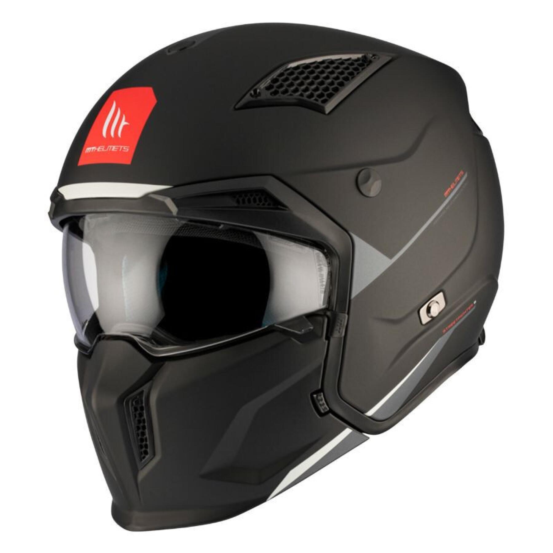 Casco de motocross monocasco convertible con mentonera desmontable MT Helmets Streetfighter Sv (Ece 22.06)
