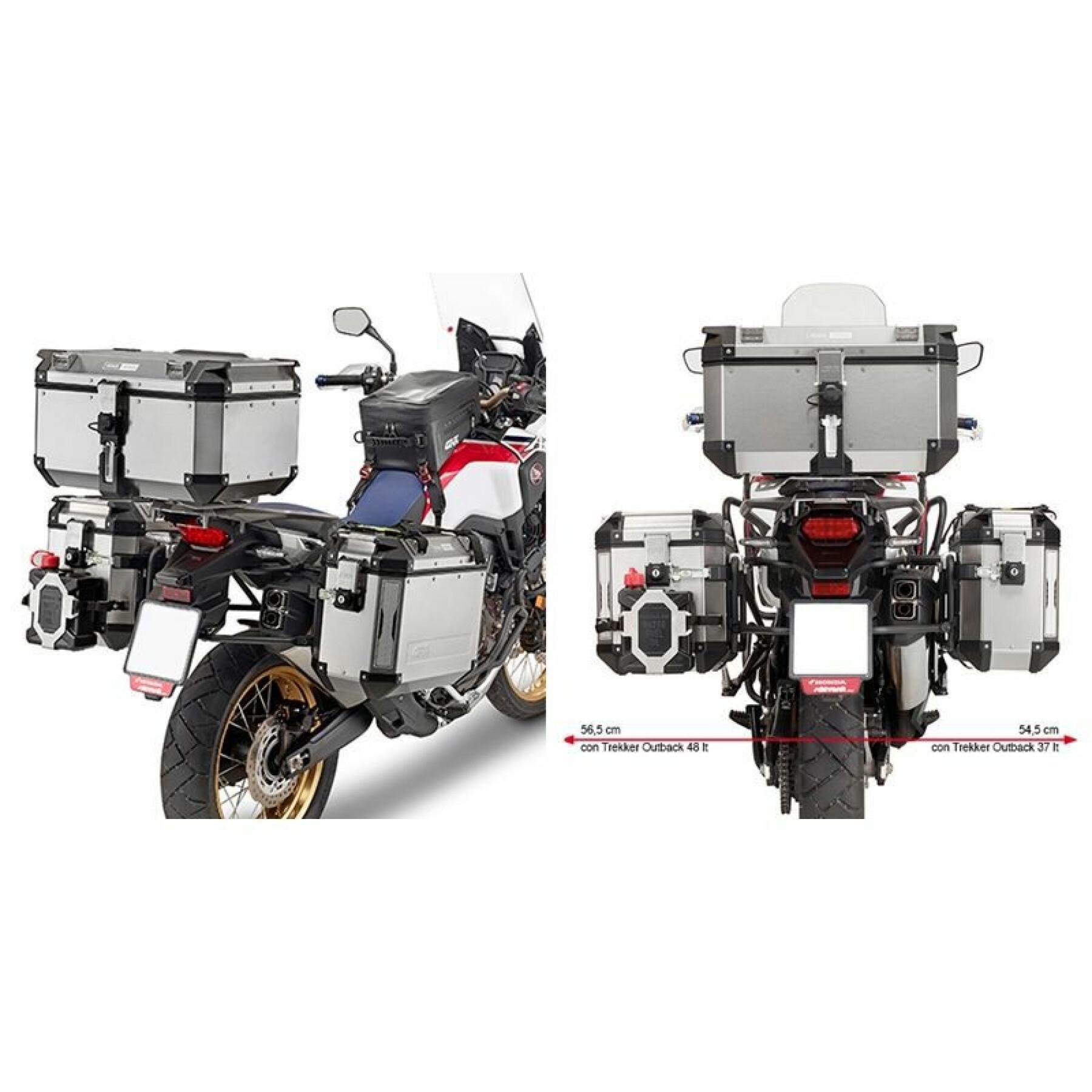 Soporte de la maleta lateral de la moto Givi Monokey Cam-Side Honda Crf 1000 L Africa Twin (16 À 17)