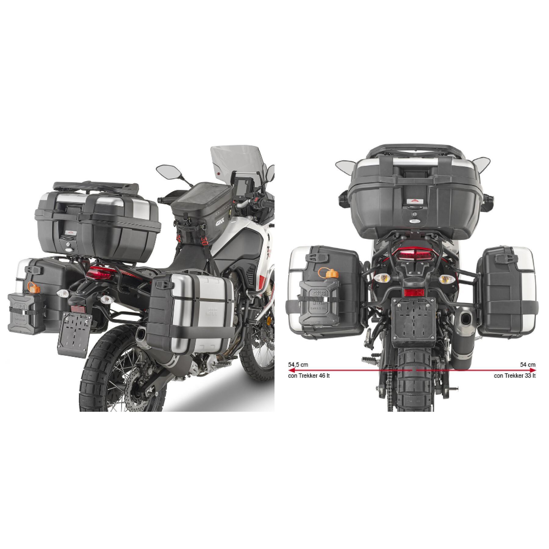 Soporte específico para la maleta lateral de la moto Givi Pl One Monokey Yamaha Ténérè 700 (19 À 20)