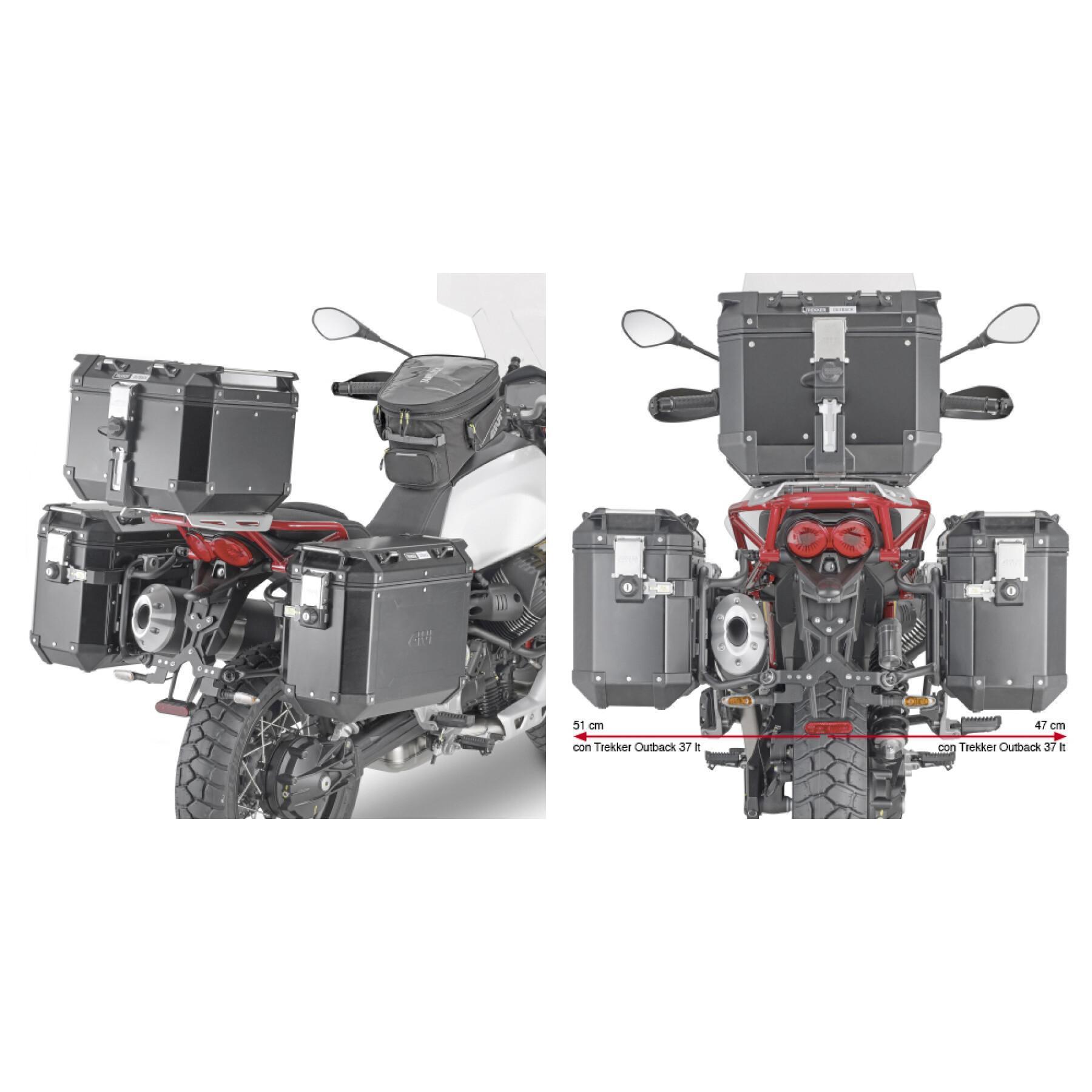 Soporte de maletas laterales para motos rápidas Givi Pl One Fit Givi Monokey Cam-Side Moto Guzzi V85 Tt (19 À 21)