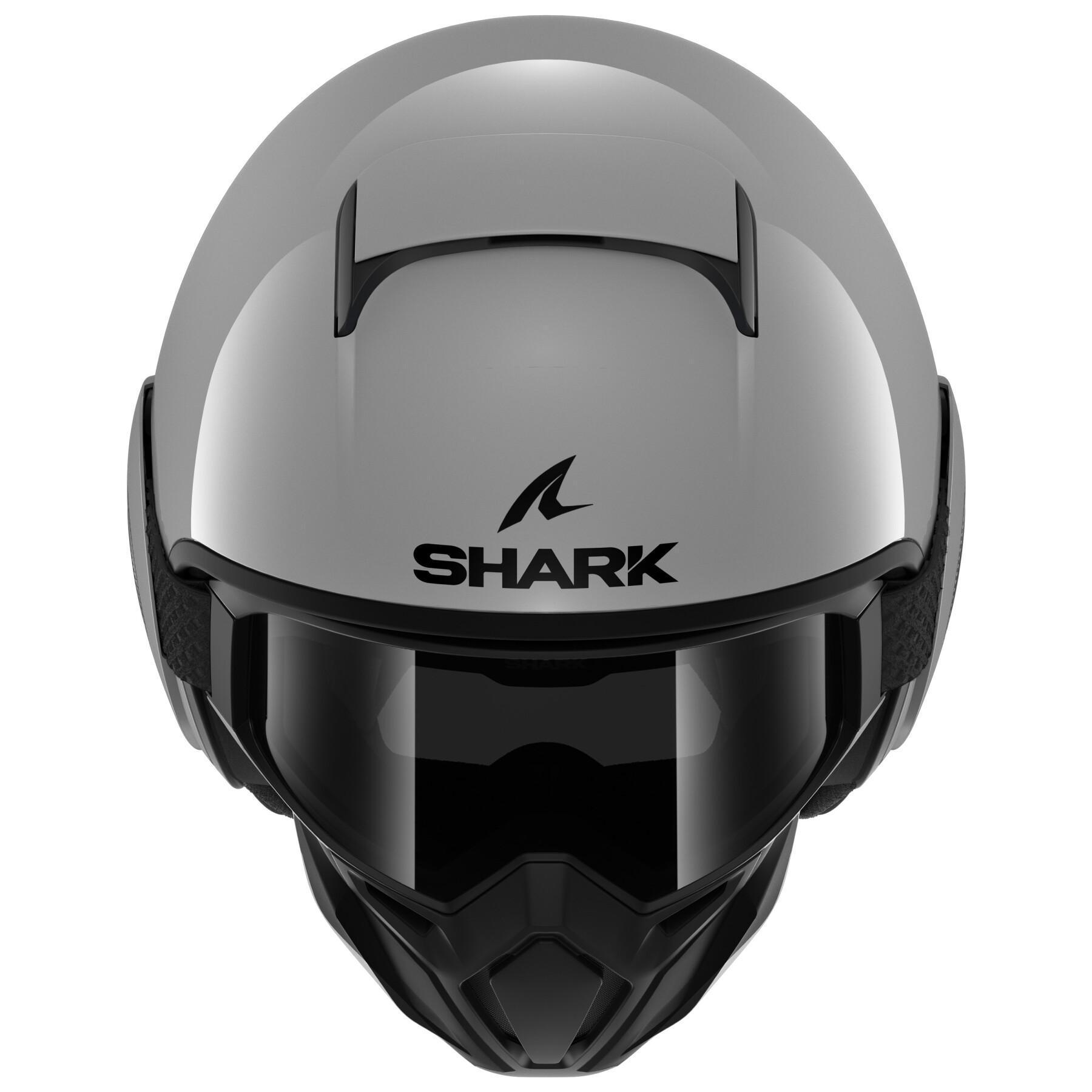 Casco de moto jet Shark Street Drak Blank Gun Silver