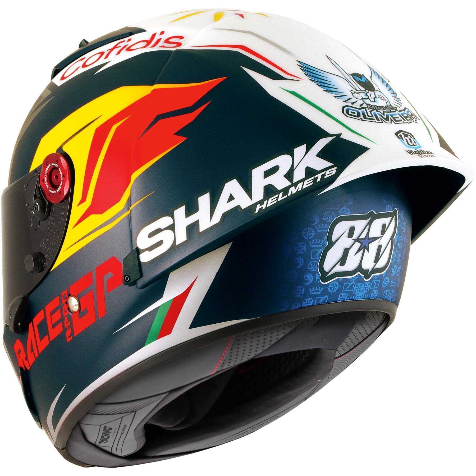 Casco de moto integral Shark race-r pro GP oliveira signature