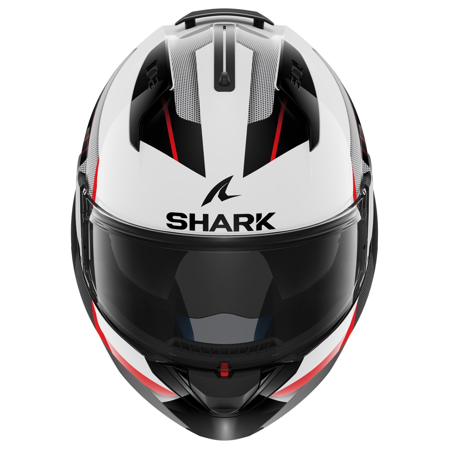 Casco modular para moto Shark Evo Es Kryd White Black Red