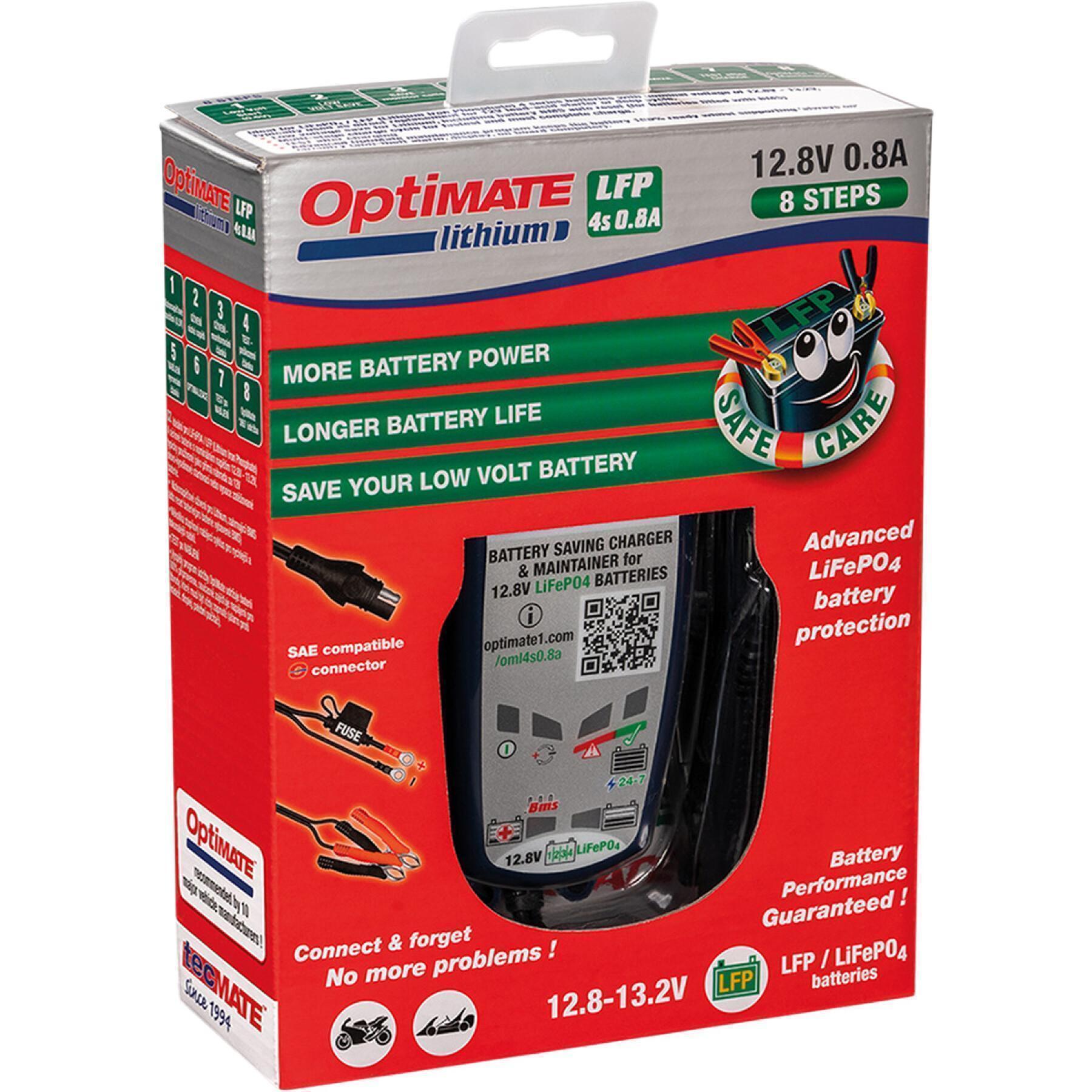 Cargador de batería de moto Tecmate Optimate lithium 4S 9A
