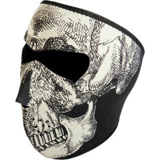 Pasamontañas para motos Zan Headgear full face glow-in-the-dark skull
