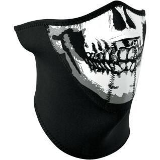 Pasamontañas para motos Zan Headgear half face with neck shield 3-panel skull