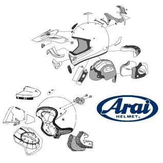 Espuma para cascos de moto Arai TX-3 S 12 mm