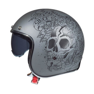 Casco jet MT Helmets Le Mans 2 SV Skull & Roses A2