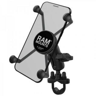 Soporte para smartphone de moto, brazo corto, montaje en el manillar en forma de U RAM Mounts X-Grip®