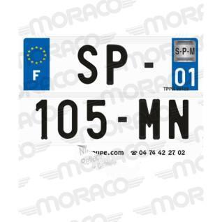 Banda de matrícula de moto para el departamento 57 SPM NR2 SIV