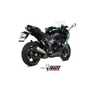 Silenciador de acero inoxidable cepillado/carbono Mivv Delta Race - Kawasaki Ninja 1000 Sx