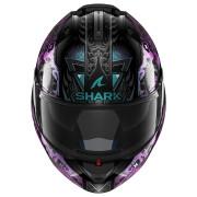 Casco modular para moto Shark Evo Es K-Rozen Black Violet Glitter